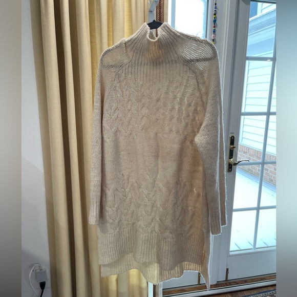 Free people turtleneck, long tunic, or dress and cream - Picture 1 of 11